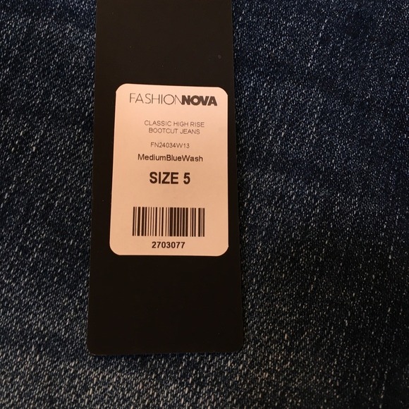NWT Fashion Nova Classic High Rise Bootcut Jeans Medium Wash Sz 5 Classic Denim - Picture 9 of 11